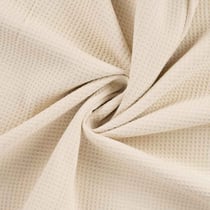 Tissu Nid d'abeille envers éponge uni Bambelux Beige