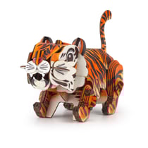 MierEdu PUZZLE 3D CONSTRUCTION&SON: ANIMAUX SAUVAGES / TIGRE 11,83x5x8,21cm, avec son, fonctionne sur une piles
bouton CR2032 (incl.), en boîte 10,8x3,5x19,4cm, 6+