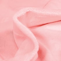Tissu Doudou Ultra doux Ras Rose poudré - Au mètre