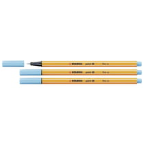 Lot de 3 stylos-feutres pointe fine 0,4 mm - STABILO - Point 88 - Bleu azur