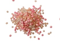 500 Perles de rocaille tons de roses et blanc - Diamètre 4 mm 6/0 - creation bijoux