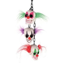 Chaîne avec têtes de clown - à suspendre - 50cm