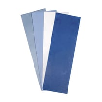 Feuille de cire Tons bleus, 20x6,5cm, 4 couleurs triées,