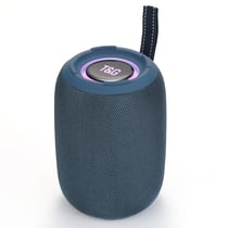 Enceinte Bluetooth Camouflage 15W Portable Avec Subwoofer Et LED Colorées Bleu YONIS