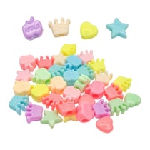 MégaCréa DIY - Perles motifs assortis pastel 1 à 1,3 cm 40 g