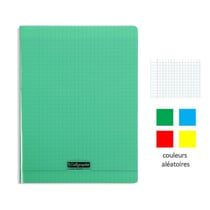 Cahier - 24x32(cm) - Grands carreaux - 96 pages - couverture en polypro - sans spirale - Clairefontaine