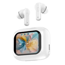Ecouteurs Bluetooth Ecran Tactile Couleur ANC ENC Réduction Bruit Haute Qualité Blanc YONIS