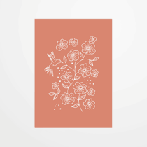 Carte postale - Claire Priou - Colibri - 14,8 x 10,5 cm - Made in France