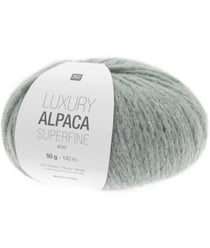 Fil de laine à tricoter LUXURY ALPACA Superfine Aran - Rico Design 25 Vert Menthe
