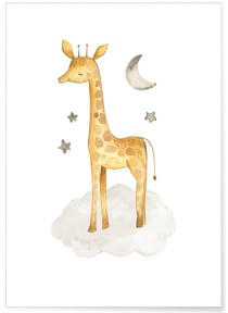 Affiche Bébé Girafe | A3 : 29,7x42cm