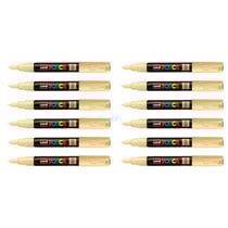 Lot de 12 Marqueurs pointe conique extra-fine POSCA PC1MC 0,7 - 1mm Beige POSCA