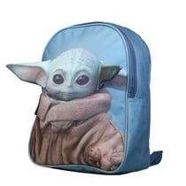 Sac à dos 31 cm avec détails 3D Baby Yoda Star Wars / The Mandalorian Bleu - Bagtrotter