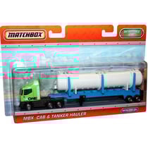 Camion citerne vert et bleu : mbx cab et tanker hauler - matchbox - mattel - v2556