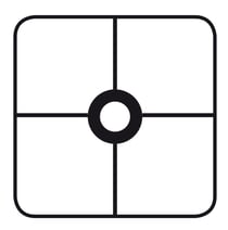 Armature abat-jour carré avec bague 25 cm