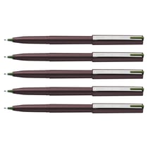 Feutre à plume plastique Pentel Stylo - Vert olive - Lot de 5