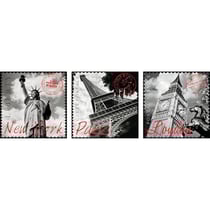 3 puzzles les grandes villes du monde : paris londres et new-york 500 pieces - educa - 17096