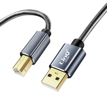 Câble USB-A 2.0 vers USB-B 2.0 Transfert Rapide et Stable Nylon tressé 3m LinQ