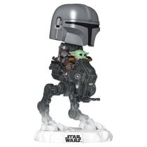 Star Wars: The Mandalorian and Grogu - Figurine POP! Rides Deluxe Bobble Head The Mandalorian with Grogu in Imperial Remn