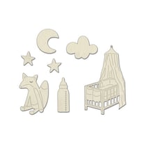 Clipboard, embellissement carton Fabrika Décoru BOHO BABY 815