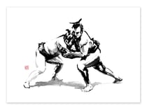 Affiche 30 x 40 cm - Sumo - Pechane Sumie