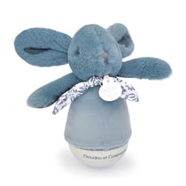 Doudou & Compagnie Peluche musicale Lapin Culbuto Bleu - Doudou et Compagnie