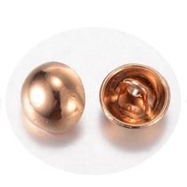 5 BOUTONS TIGE Métal Doré Demi-Dôme Demi-Rond 15 mm 1 trou - creation couture diy