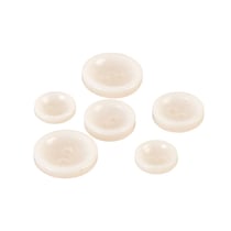 Lot de 3 boutons ronds 2 trous blanc