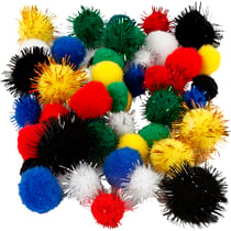 Pompons, d 15+20 mm, ass. de couleurs, 48 ass./ 1 Pq.