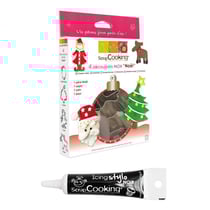 Emporte-pièces gâteaux de Noël + Stylo de glaçage noir