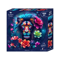 Puzzle 501 pièces - Puzzle Rond - Rainbow Lion - Bluebird Puzzle