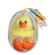 Peluche - Oeuf p'tit poulailler poussin - 12 cm