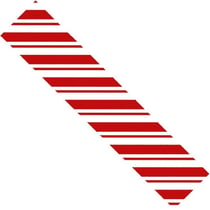 MégaCréa DIY - Ruban adhésif fantaisie 1,5 cm x 10 m rayures rouge