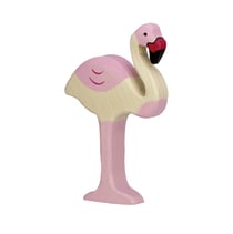 Figurine Holtztiger Flamant rose