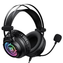 Casque Audio Gaming RGB 7.1 Surround Avec Microphone Ajustable Et Confort Ergonomique YONIS