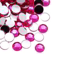 300 PERLES STRASS CABOCHON Rose 4 mm Acrylique à coller - Dos Argenté - Creation Diy