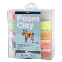 Kit Pâte à modeler Foam Clay - Fluo - 10 pcs