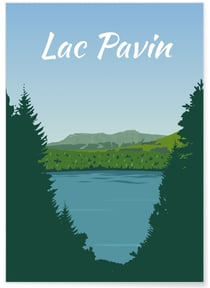 Affiche Lac Pavin | A3 : 29,7x42cm