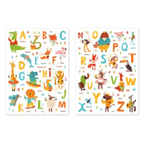 MégaCréa DIY - Gommettes abécédaire animaux 0,8 à 5,7 cm 130 pièces