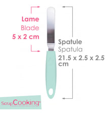 Mini spatule coudée en inox