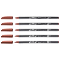 Lot de 5 feutres de coloriage pointe fine - EDDING - Marron - 1200