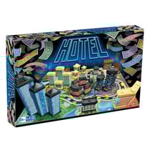 Hotel nouvelle version - plateau bâtiments 3d - lansay - jeu de société famille