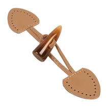 Brandebourg simili prétroué 3,5x17cm beige