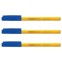 Stylo bille SCHNEIDER Tops 505 - Bleu - Pointe fine - Lot de 3