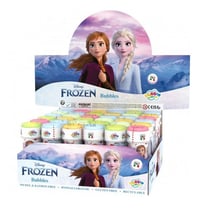 Pack de 36 tubes de bulles de savon 60 ml disney frozen - bubble world - party enfant, jeu plein air