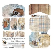 12 papiers scrapbooking motifs à découper 15,5 x 30, 5 cm Craft O Clock AGE OF MYSTERIES