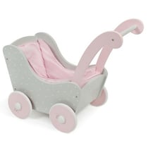 Landau en bois retro gris / rose poupee - bayer chic 2000 - 42591