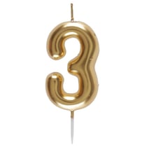 Bougie Or - Chiffre 3