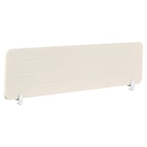 Séparateur de Bureau Beige Clair en PET Acoustique Recouvert de Tissu 160 x 40 cm avec Pinces de Fixation