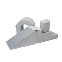 Set de blocs en mousse 4 éléments petit pont gris velours côtelé - Velinda