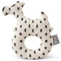 Hochet bébé en coton tricoté , Chien Scotty